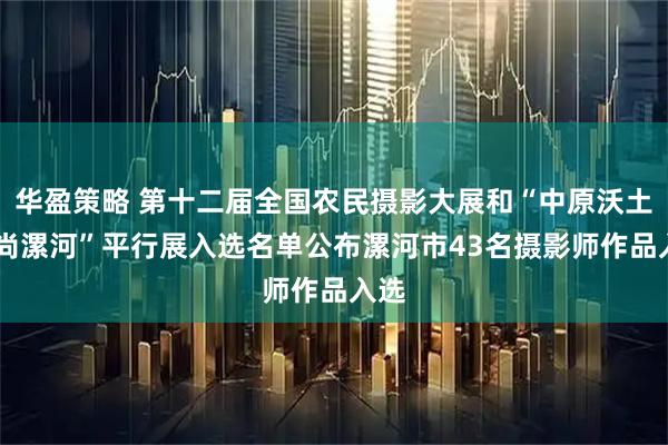 华盈策略 第十二届全国农民摄影大展和“中原沃土 食尚漯河”平行展入选名单公布漯河市43名摄影师作品入选